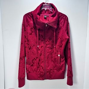 2/$15 Twik‎ Jacket Sweater Women’s Size Large Long Sleeve Full Zip Raised Velvet